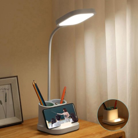 Lampka biurkowa, akumulator, led PLATINET 4W biała, przybornik na długopisy, ładowarka, PEN HOLDER PDL008 Lampka biurkowa, akumulator, led PLATINET 4W biała, przybornik na długopisy, ładowarka, PEN HOLDER PDL008