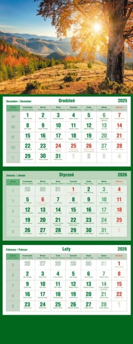 Kalendarz trójdzielny 2026 Wyspa Michalczyk i Prokop T-105T-05
