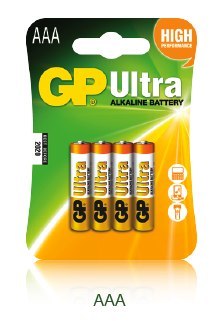 Bateria alkaliczna GP Ultra AAA / LR03 (4szt) 1.5V GPPCA24AU016