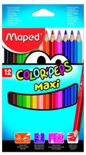 Kredki trójkątne MAPED COLORPEPS JUMBO TRÓJKĄTNE 12kolorów 834010