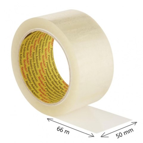 Taśma pakowa do wysyłek SCOTCH HOT-MELT (371), kauczukowa, 50mm, 66m, transparentna XX004803829