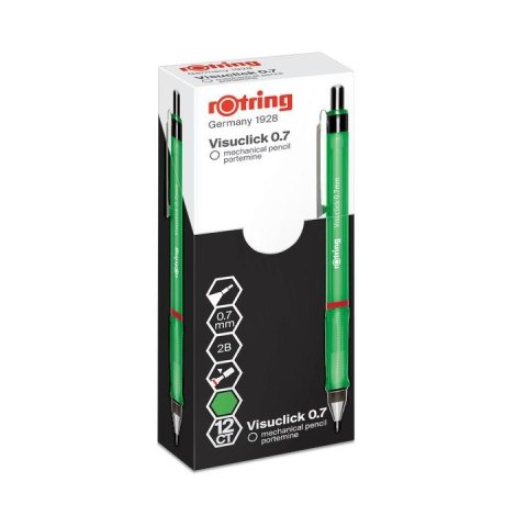 Ołówek automatyczny 2B, 0,7mm zielony VISUCLICK ROTRING, 2088550 Ołówek automatyczny 2B, 0,7mm zielony VISUCLICK ROTRING, 2088550