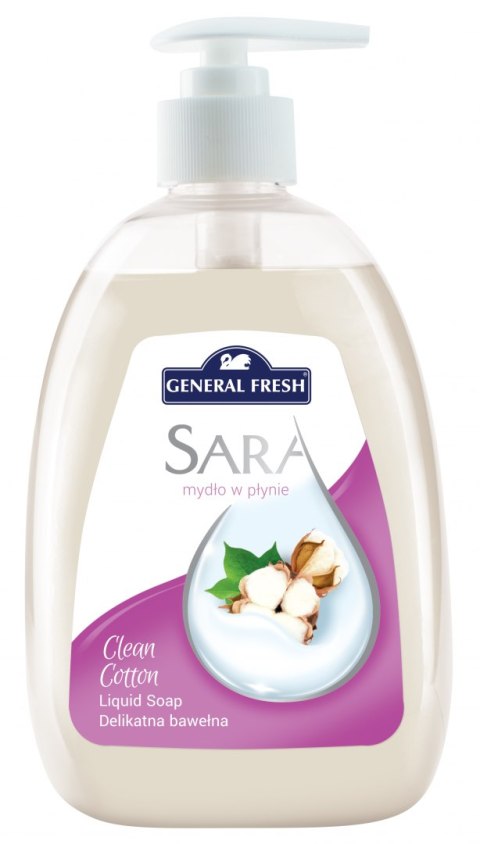 Mydło w płynie SARA 500ml DELIKATNA BAWEŁNA GENERAL FRESH Mydło w płynie SARA 500ml DELIKATNA BAWEŁNA GENERAL FRESH