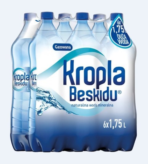 Woda KROPLA BESKIDU gazowana 1.5L butelka PET Woda KROPLA BESKIDU gazowana 1.5L butelka PET