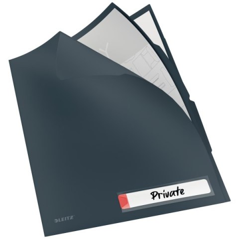 Folder A4 z 3 przegródkami Leitz Cosy, szara 47160089 Folder A4 z 3 przegródkami Leitz Cosy, szara 47160089