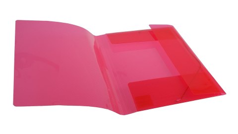 Teczka A4 z gumką-szeroka transparent czerwony PP TG-12-01 BIURFOL Teczka A4 z gumką-szeroka transparent czerwony PP TG-12-01 BIURFOL