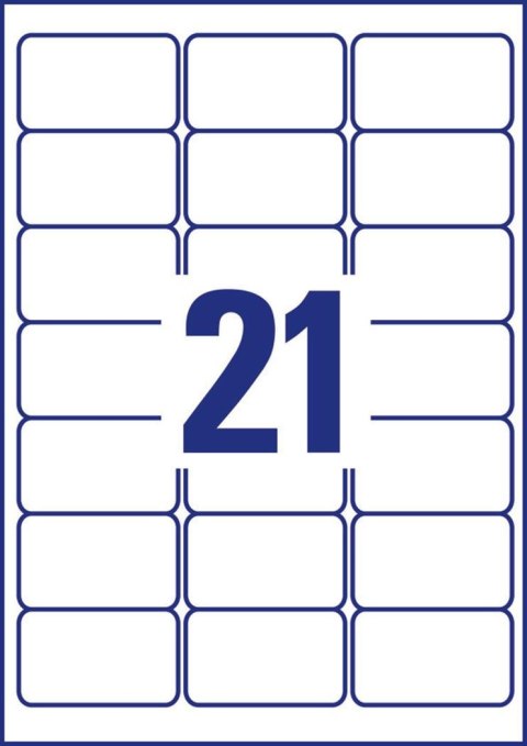 Etykiety adresowe L7560-25 63,5 x 38,1 25 ark przezroczyste, Avery Zweckform Etykiety adresowe L7560-25 63,5 x 38,1 25 ark przezroczyste, Avery Zweckform