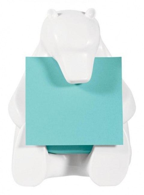 Podajnik do bloczków samoprzylepnych POST-IT_ Miś (Bear-330), biały, w zestawie 1 bloczek Super Sticky Z-Notes Podajnik do bloczków samoprzylepnych POST-IT_ Miś (Bear-330), biały, w zestawie 1 bloczek Super Sticky Z-Notes