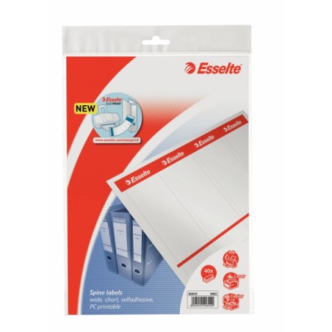 Etykiety do segregatorów 59x192mm(10x4) białe samop. ESSELTE 20822 Etykiety do segregatorów 59x192mm(10x4) białe samop. ESSELTE 20822