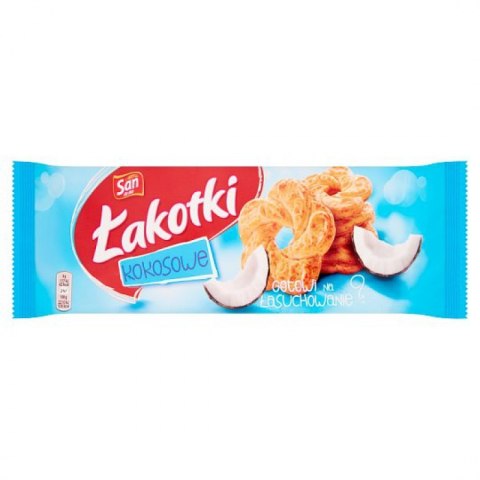Ciastka SAN ŁAKOTKI KOKOSOWE 168g Ciastka SAN ŁAKOTKI KOKOSOWE 168g