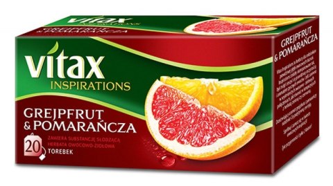 Herbata VITAX INSPIRATIONS GREJPFUT&POMARAŃCZA 20t*2g zawieszka Herbata VITAX INSPIRATIONS GREJPFUT&POMARAŃCZA 20t*2g zawieszka