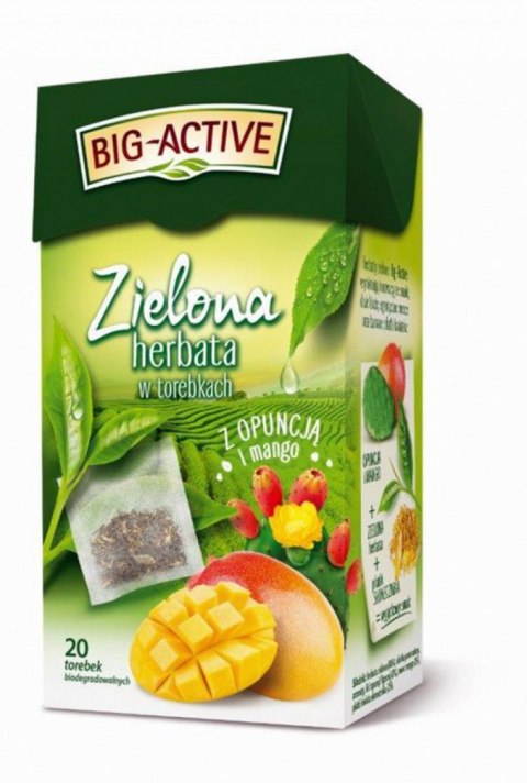 Herbata BIG-ACTIVE OPUNCJA-MANGO zielona 20 kopert/34g