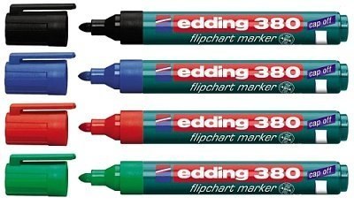 Marker flipchart okrągły 1.5-3mm czarny EDDING 380/001/C Marker flipchart okrągły 1.5-3mm czarny EDDING 380/001/C