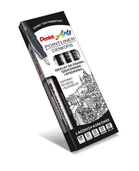 Cienkopis kalibrowany POINTLINER czarny S20P-5A PENTEL Cienkopis kalibrowany POINTLINER czarny S20P-5A PENTEL