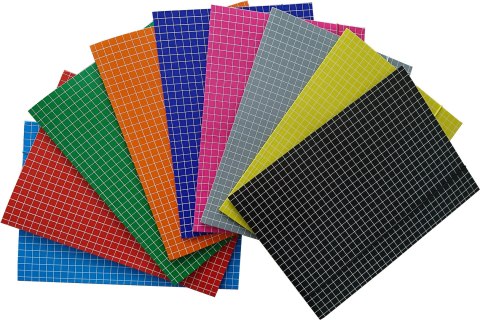 Teczka z gumką DOTTS A4 (10szt) kratka żółta 320g