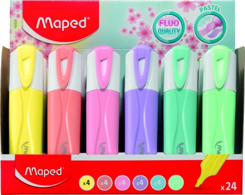 Zakreślacz FLUO PEPS PASTEL mix (24) display 742538 MAPED Zakreślacz FLUO PEPS PASTEL mix (24) display 742538 MAPED