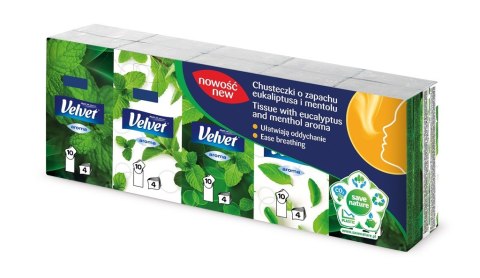Chusteczki VELVET-mięta klip 10x9 Chusteczki VELVET-mięta klip 10x9