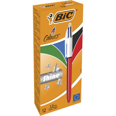 Długopis BIC 4 Colours Shine Red mix AST, 982877 Długopis BIC 4 Colours Shine Red mix AST, 982877