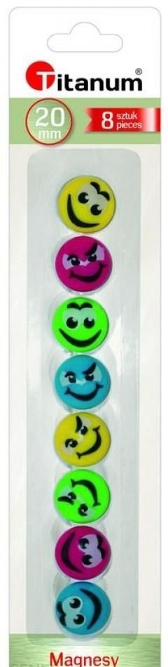 Magnesy do tablic 20mm/8 SMILEY 249640 TITANUM (X) Magnesy do tablic 20mm/8 SMILEY 249640 TITANUM (X)
