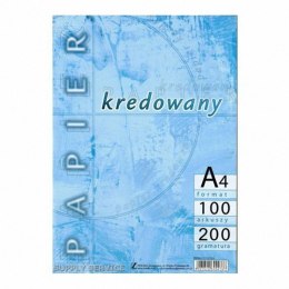 Papier kredowy A4 200g kredowany (100 arkuszy) KRESKA