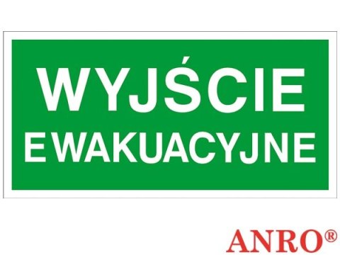 Tabliczka Wyjście Ewakuacyjne 200x400 Z-2e PT ANRO Tabliczka Wyjście Ewakuacyjne 200x400 Z-2e PT ANRO