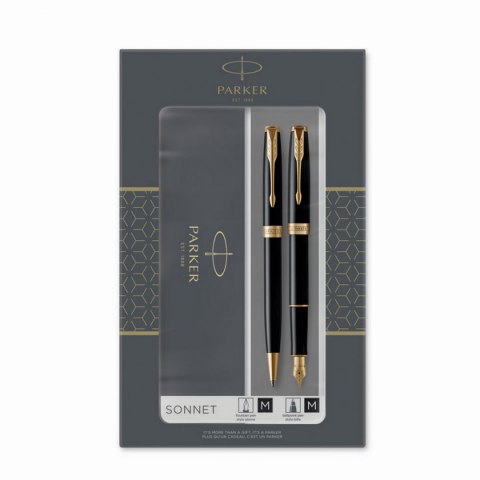 Zestaw SONNET BLACK GT_(Długopis + Pióro wieczne) PARKER 2093371 Zestaw SONNET BLACK GT_(Długopis + Pióro wieczne) PARKER 2093371