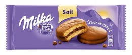 Ciastka MILKA Choc&Choc biszkoptowe z nadzieniem kakaowym i kaw. czeko. 150g