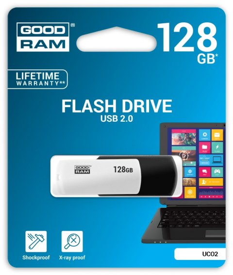 Pamięć USB GOODRAM 128GB UCO2 czarno-biały USB 2.0 UCO2-1280KWR11