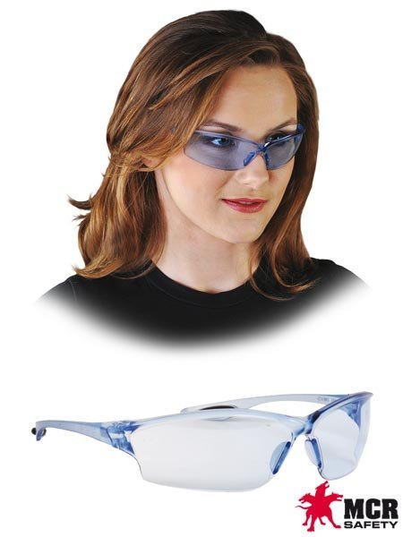 Gogle okulary ochronne MCR jasnoniebieskie klasa optyczna 1 norma EN166 Gogle okulary ochronne MCR jasnoniebieskie klasa optyczna 1 norma EN166