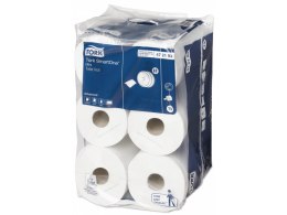 Papier toaletowy Smart One mini jumbo, 2 warstwy, kolor biały, makulatura z celulozą, 111m, T9 TORK 472193