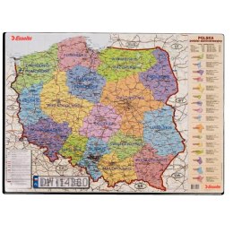 Podkładka na biurko z mapą Polski 500x650mm ESSELTE 12051