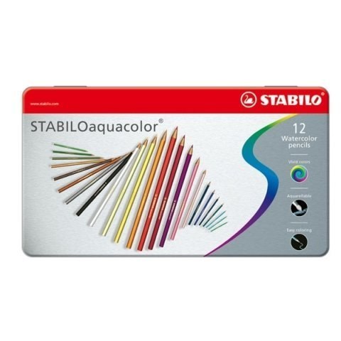 Kredki AQUACOLOR metalowe etui 12 szt 1612-5 Kredki AQUACOLOR metalowe etui 12 szt 1612-5