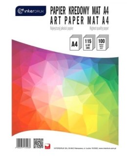 Papier kredowy A4 100ark mat 115g INTERDRUK