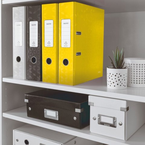 Segregator z mechanizmem WOW Leitz 180, A4/80mm, żółty 10050016. Segregator z mechanizmem WOW Leitz 180, A4/80mm, żółty 10050016.