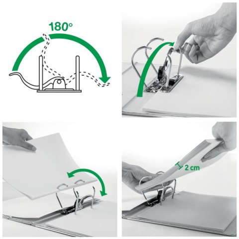 Segregator z mechanizmem WOW Leitz 180, A4/80mm, żółty 10050016. Segregator z mechanizmem WOW Leitz 180, A4/80mm, żółty 10050016.