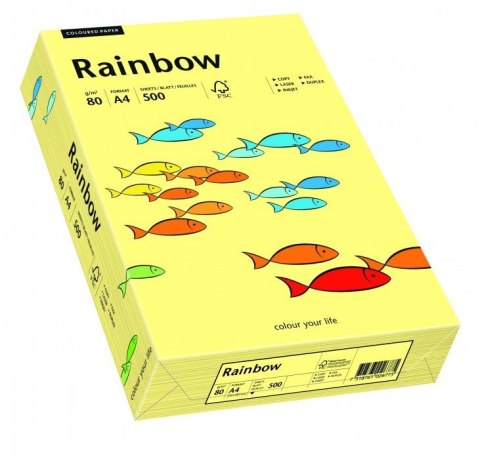 Papier xero kolorowy RAINBOW jasnożółty R12 88042297 Papier xero kolorowy RAINBOW jasnożółty R12 88042297