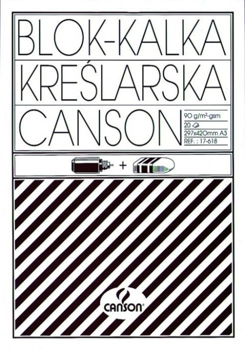 Kalka kreślarska A3 90/95 blok 20ark 17618 CANSON 200005323 Kalka kreślarska A3 90/95 blok 20ark 17618 CANSON 200005323