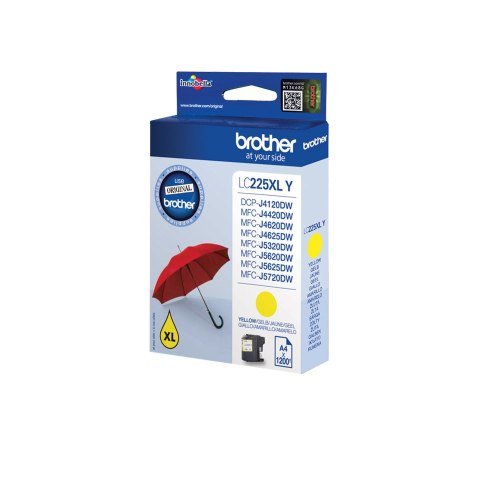 Tusz BROTHER (LC225XL-Y) żółty 1200str (X) Tusz BROTHER (LC225XL-Y) żółty 1200str (X)
