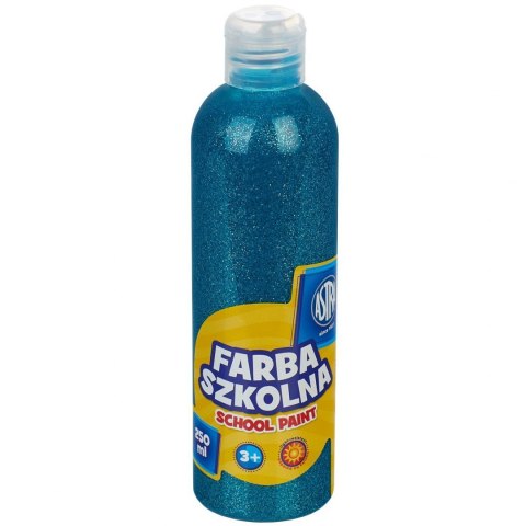 Farba szkolna Astra 250 ml - brokatowa turkusowa, 301217040