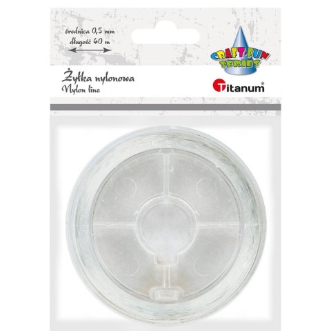 Żyłka ozdobna Craft-Fun Series - przezroczysta 0,5mm 40m (nylon) 363624 TITANUM Żyłka ozdobna Craft-Fun Series - przezroczysta 0,5mm 40m (nylon) 363624 TITANUM