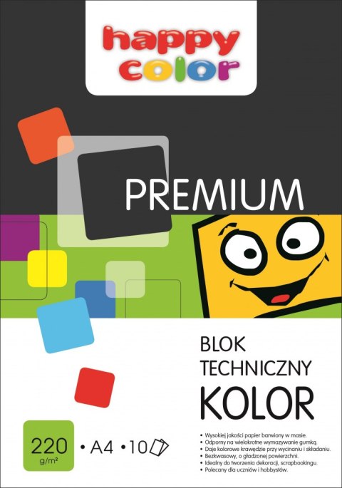 Blok techniczny PREMIUM kolorowy A3, 220g, 10 ark, Happy Color HA 3722 3040-09 Blok techniczny PREMIUM kolorowy A3, 220g, 10 ark, Happy Color HA 3722 3040-09