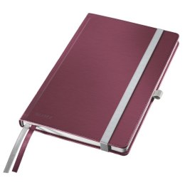 Notatnik w twardej oprawie Leitz Style A5, w kratkę, ciemnoczerwony 44860028