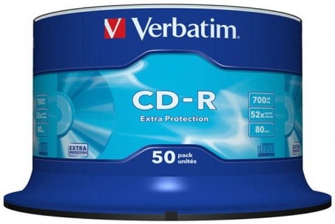 Płyta CD-R VERBATIM CAKE(50) Extra Protection 700MB x52 43351