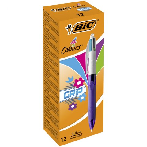 Długopis BIC 4 Colours Grip mix FUN, 8922901 Długopis BIC 4 Colours Grip mix FUN, 8922901