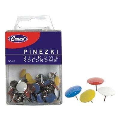 Pinezki kolorowe GRAND 50szt.T4 110-1115 Pinezki kolorowe GRAND 50szt.T4 110-1115