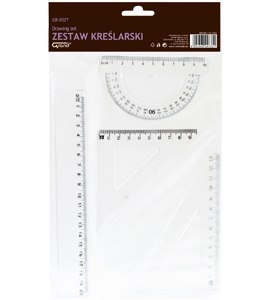 Zestaw geometryczny GR-032T, przezroczysty GRAND 130-1602