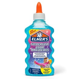 Elmers klej brokatowy, niebieski, zmywalny i przyjazny dzieciom, 177ml, 2077252