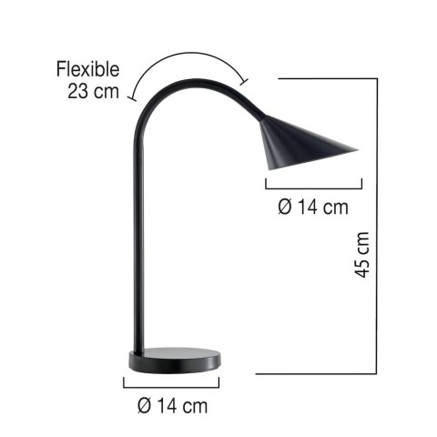Lampka biurkowa UNILUX SOL LED, czarna, 400077402 Lampka biurkowa UNILUX SOL LED, czarna, 400077402