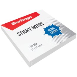 Bloczek samoprzylepny Ultra Lepki, 75x75mm, 100 kart., biały 323562/53659 Berlingo