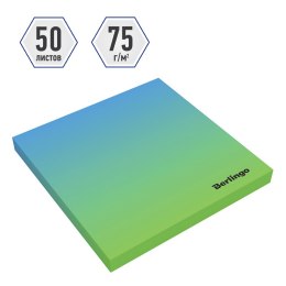 Bloczek samoprzylepny Ultra Sticky.Radiance,75 x75mm, 50 kart., gradient. j.nieb. / j.zielo. 295148/14466 Berlingo